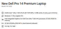 Laptop Baru Pro 14 Premium PA14260 14" Ultra 7 Win11 Pro AI Notebook Bisnis Ringan Tersedia
