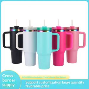 Termo Aislado de Gran Capacidad (40 oz) Más Vendido Transfronterizo, Taza para Café Helado, Vaso Portátil para Coche, Electrochapado - Product Image 2