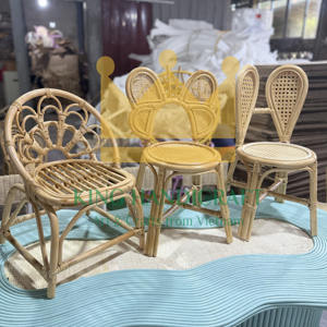 Wholesale Handmade Rattan <b>Kids</b> Chair Eco Friendly Baby <b>Furniture</b> Natural Material Seating for Birthday Party Wedding Decoration - Product Image 1
