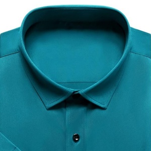 T-shirt décontracté pour homme à col montant, coupe ajustée, manches courtes, extensible, infroissable, avec logo personnalisé ODM et imprimé - Product Image 6