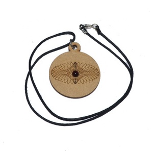 Engraved Wooden Chakra Pendants | Healing Chakra Stone Pendant - Product Image 1