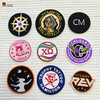 Patchs de luxe de créateur, logo brodé personnalisé, à coudre ou thermocollants, badges brodés pour sacs, vêtements, casquettes de camionneur