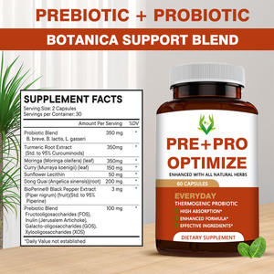 Cápsulas Probióticas para Adultos OEM, Extracto de Raíz de Cúrcuma, Apoya los Niveles de Energía, Suplemento Herbal Orgánico 100% Natural - Product Image 2