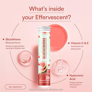 Tablet Effervescent <span class=keywords><strong>L</strong></span>-<span class=keywords><strong>Glutathione</strong></span> Kolagen Vitamin C Kualitas OEM Produk Kecantikan Pemutih Kulit Harga Grosir - Product Image 3