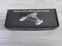Outil Cisailles à Tôle Électrique de Qualité Industrielle pour Couper Tôle de Fer et Plaque Métallique, Adaptateur Cisailles pour Perceuse
