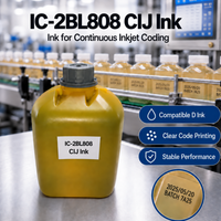Encre pigmentée bleue à séchage rapide et faible transfert compatible D IC-2BL808 pour imprimante jet d'encre CIJ série AX pour imprimante CIJ D