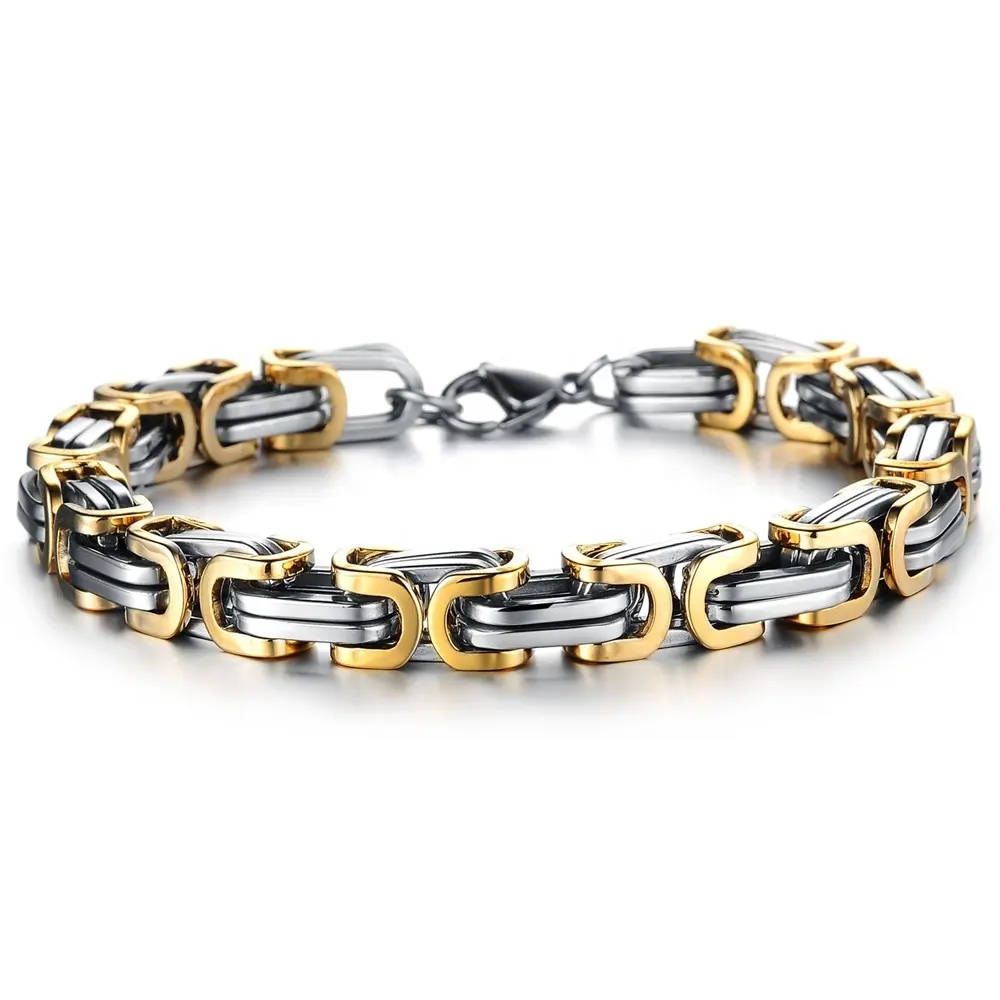 China Supplier Cool Punk Style Stainless Steel Thick Jewelry Men Chunky Chain Bracelet