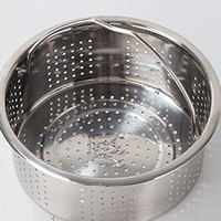 Cuiseur à riz blanc crème à faible teneur en sucre - Panier vapeur relevable, commande tactile intelligente, pour une cuisine saine à la maison