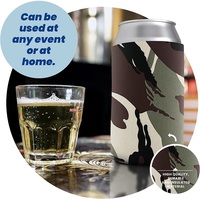 Manchon isotherme promotionnel en néoprène pour canettes et bouteilles de bière, 12 et 16 oz, avec logo personnalisé, motif camouflage unique