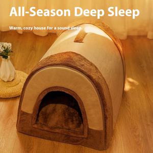 Kennel Vier Seizoenen Universeel Verwijderbaar Hondenkattennest Milieuvriendelijk Solide Winter Warm Huisdier Slaapbenodigdheden Voor Middelgrote Grote Huisdieren - Product Image 2