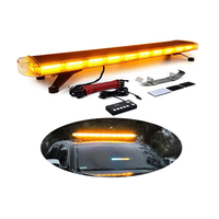 Barre lumineuse de signalisation à LED de 45 pouces, clignotante, pour voitures, camions, balises, pompiers, sécurité, éclairage d'urgence, barre lumineuse, jaune ambre, rouge, bleu