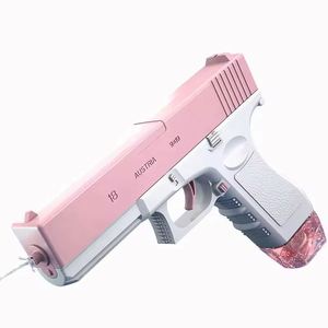 ปืนฉีดน้ำไฟฟ้าสำหรับเด็กเล่นกลางแจ้งในฤดูร้อน แบบพลาสติก สองลำกล้อง พร้อมเอฟเฟกต์พ่นน้ำแบบแกตลิงหมุนได้ - Product Image 6