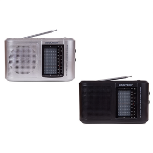 Radio portátil Kooltech, receptor mundial de 8 bandas, 23x15,5x7 cm, plateado y negro - Product Image 2
