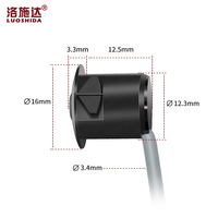 Sensor Fotoelektrik Tipe Through-beam Mini Flange Mount, Jarak Deteksi 5m Anti-Gangguan Cahaya Saklar Inframerah Berlawanan