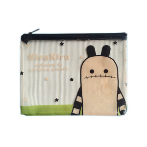 Sac en maille PVC personnalisé avec fermeture éclair givrée/transparente, étui à crayons en plastique - Product Image 2