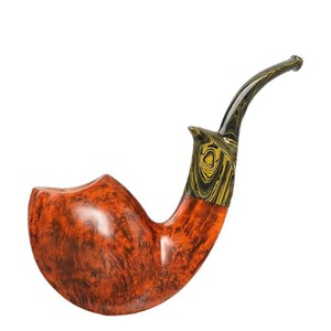 Muxiang Handmade Briar Wood Tobacco Pipe Free Style Morse Bend For Men - Product Image 4