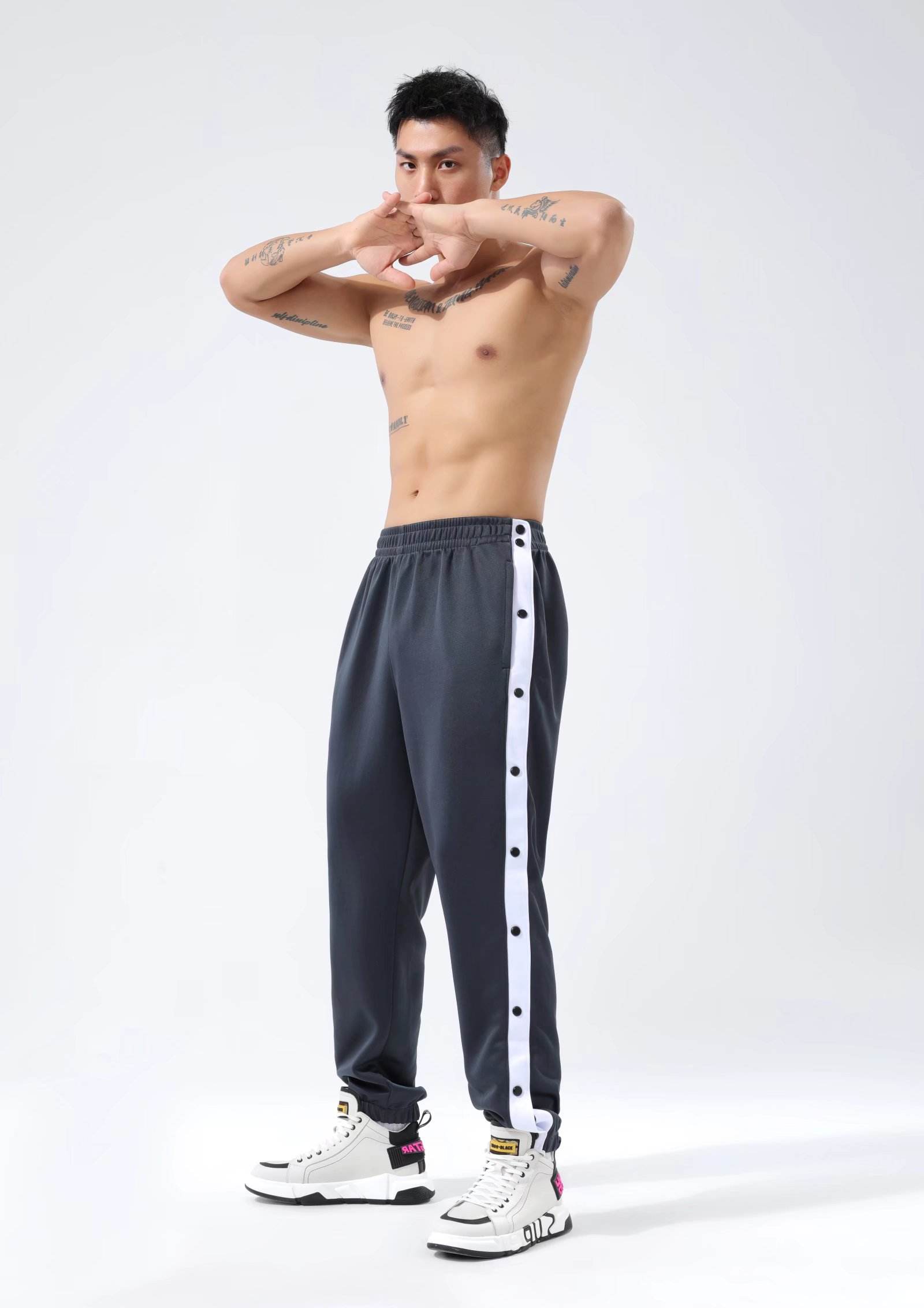 Wholesale Quick-Release Basketball Button-Up Pants for Men Full-Button  Trousers Drawstring Trousers Training Buttoned Sweatpants
