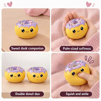 Jouet Squishy Donut à Remontée Lente, Taille Deux Mains, Anti-Stress, Jouet Sensoriel à Presser pour Enfants de 3 Ans et Plus et Adultes