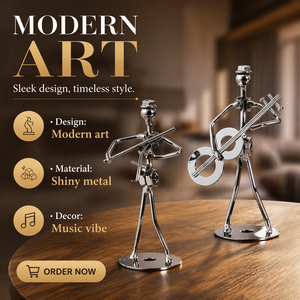 Sculpture vintage <span class=keywords><strong>en</strong></span> <span class=keywords><strong>fer</strong></span> forgé, homme guitariste, art <span class=keywords><strong>en</strong></span> <span class=keywords><strong>fer</strong></span>, figurine musicale punk industrielle, décoration de table, cadeau d'anniversaire original, musiciens rock - Product Image 1