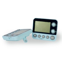 ABS Alarm Timer Digital 2 saluran, Timer Digital 2 saluran, bertenaga baterai bahan plastik logam untuk penggunaan rumah tangga, aplikasi dapur
