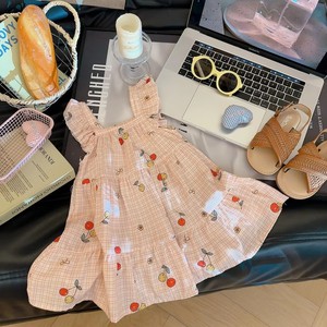Robe sans manches pour filles, motif floral personnalisé, en soie de lait, traitement doux, nouvelle collection été 2026, vêtements pour enfants, vente en gros - Product Image 4
