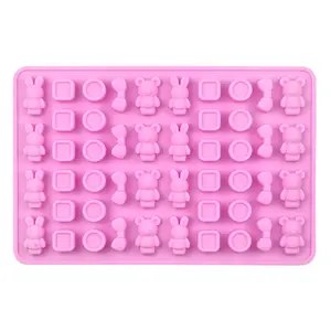 Saffron Best-Selling China Manufacture Quality Silica Gel Candy Sugar Molds bear rabbit silicone mold buttons silicon mold