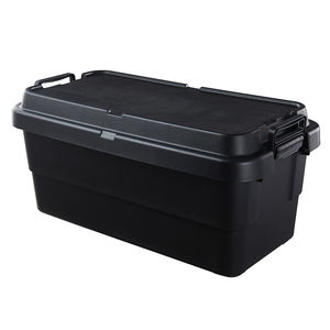 Amplia caja de almacenamiento <span class=keywords><strong>exterior</strong></span> de 70L con asas para jardines y terrazas, contenedor de almacenamiento combinado apilable y personalizable - Product Image 2