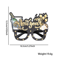 Lunettes de fête en plastique pour le Nouvel An 2027, motif ballon de champagne, sans verres, accessoires amusants pour le compte à rebours du Nouvel An