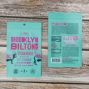 Трехстороннее уплотнение с УФ-печатью, пищевая говядина, курятина, курица, мясо, вакуумная гибкая упаковка, сумка на молнии, открытая внизу - Product Image 2