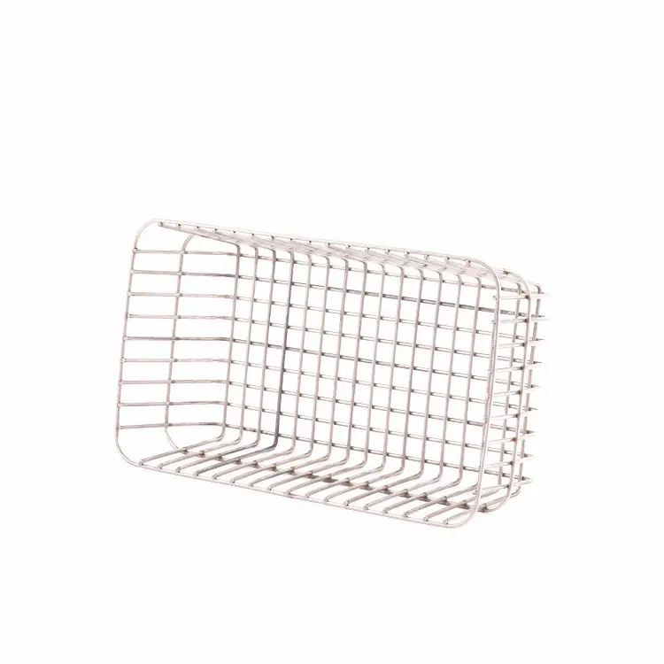 Supply 304 Stainless Steel Wire Mesh Storage Basket With Corrosion Resistance