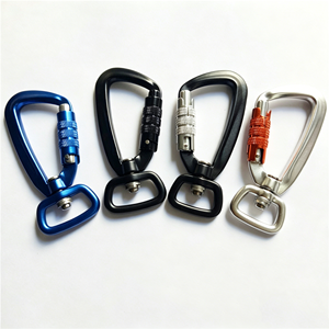 4.5KN Light Weight Aviation Aluminum 7075 Portable Casting Custom Logo Metal Snap Carabiner <b>Hook</b> <b>Clip</b> Auto Locking Carabiner - Product Image 1