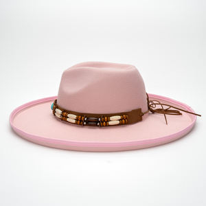 Sombrero Fedora <span class=keywords><strong>de</strong></span> Fieltro <span class=keywords><strong>de</strong></span> <span class=keywords><strong>Lana</strong></span> <span class=keywords><strong>de</strong></span> Ala Ancha Estilo Western Vintage 2026 con Banda <span class=keywords><strong>de</strong></span> Cuentas y Adornos <span class=keywords><strong>Turquesa</strong></span> para Hombre y Mujer - Product Image 5