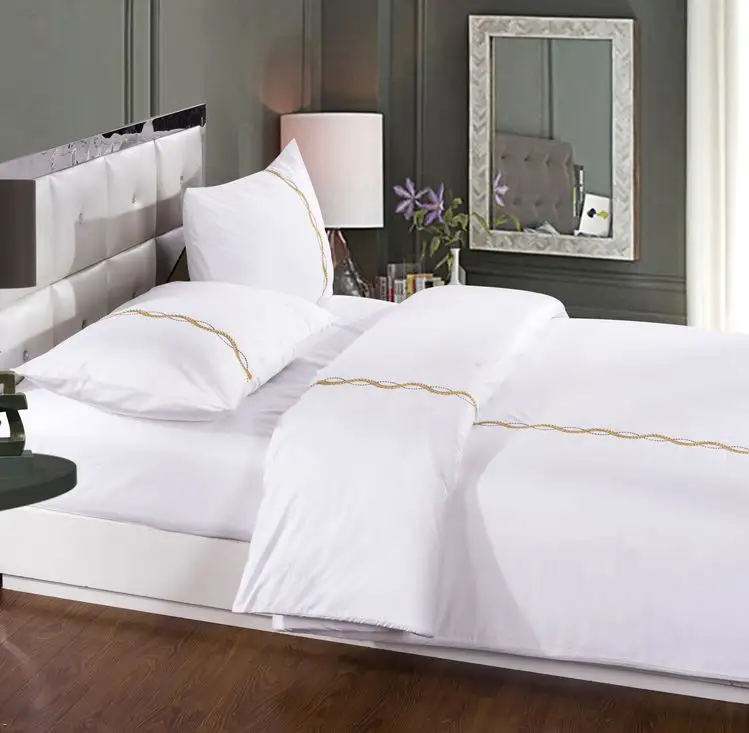 Percale Single Size 350T Percal Egyptian Cotton Duvet Cover Bedding Set For Hotel Egyptian Cotton Duvet Cover Set