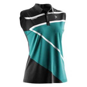 Polo sans manches pour femme moderne, tissu extensible doux, look élégant et sportif, adapté aux joueuses de golf et aux activités sportives - Product Image 5