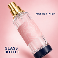 Flacon de parfum vide 35 ml, vaporisateur portable en verre cylindrique fin avec capuchon argenté, vente en gros, flacon de parfum personnalisé avec logo