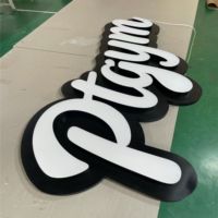 Enseignes lumineuses LED frontales Daco Sign pour intérieur, lettres interchangeables, conception gratuite, OEM/ODM, décoration publicitaire pour écoles, IP65