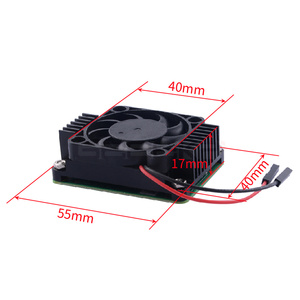 Ventilateur à vitesse réglable Raspberry Pi, dissipateur thermique en alliage d'aluminium CNC avec ventilateur pour module Raspberry Pi CM4 - Product Image 2