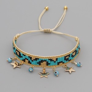 Go2boho Bracelets léopard pour les femmes mauvais œil <span class=keywords><strong>lune</strong></span> étoile charme bijoux bracelet Miyuki - Product Image 6