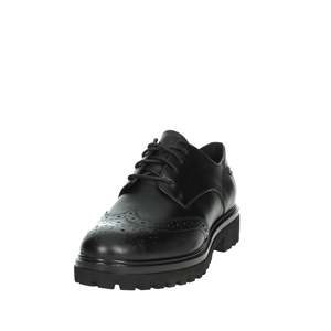 Chaussures habillées en cuir noir pour femmes Cinzia Soft, style Oxford, semelle plateforme - Product Image 5