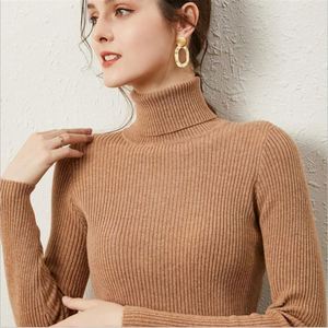 Suéteres de gola alta em tricô macio de alta qualidade para mulheres, para outono/inverno - Product Image 3