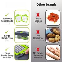 2024 Hoge Kwaliteit Multifunctionele 14 16 In 1 Handmatige Keuken Snijmachine Chopper Fruit Groente Trommel Shredder Snijmachine Snijmachine Snijmachine