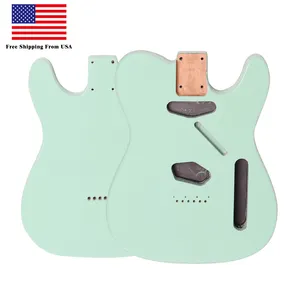 Pioppo arrostito chitarra elettrica corpo TL stile SS Surf colore verde