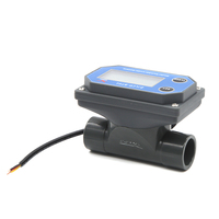 Compteur de débit électronique à turbine en contre-courant Dijiang ZJPVC-BT01 5-24V avec affichage du débit total L GAL M3 QTS, bride 20-90mm pour piscine