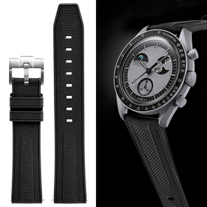 Bracelet de montre en caoutchouc fluoré FKM compatible avec Omega Speedmaster Moonwatch - Product Image 2