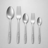 Ensemble de couverts en acier inoxydable 18/0, finition miroir, cuillère, fourchette, couteau, design ergonomique, durable, pour mariage, banquet, vaisselle de table
