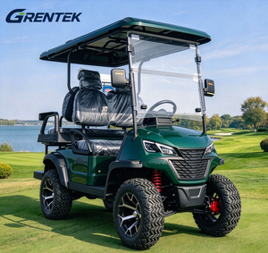 Voiturette de golf électrique GRENTek4 à 4 places avec batterie au lithium, repose-pieds arrière relevable, buggy de golf tout-terrain pour 4 passagers, idéale pour les villas et centres de villégiature. - Product Image 3