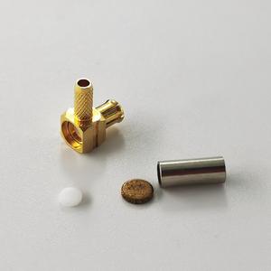 Разъем MCX (штекер) угловой обжимной для кабелей RG316, RG174, диапазон 6 ГГц, для радиочастотных систем - Product Image 2