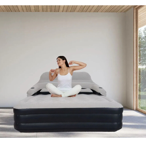 Grosir kasur udara Kemah luar ruangan kasur udara kasur tiup dengan pompa bawaan dan sandaran - Product Image 6