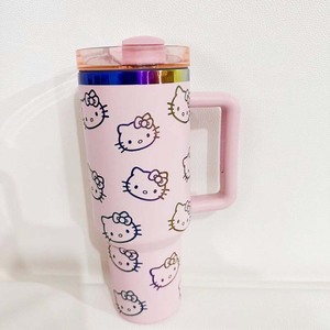 Mug isotherme personnalisable en acier inoxydable à double paroi de 40 oz, motif dessin animé KT, gravure laser, écologique - Product Image 6