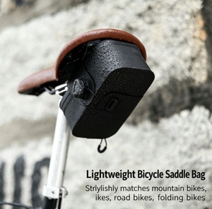 Tas Sadel Sepeda Tahan Air yang Dapat Diperluas dengan Gesper Putar, Kantong Belakang untuk Aksesoris Sepeda Gunung dan Jalan Raya - Product Image 5